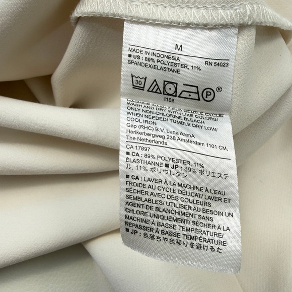 Banana Republic Long Sleeve Blouse Womens Medium Cream Elegant Office Minimalist - Picture 9 of 10